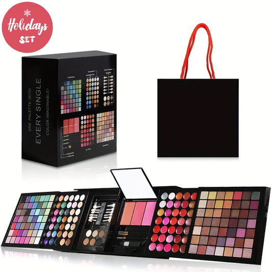 Makeup Set With Full 177 Colors Including Eyeshadow Palette Blush Lip Gloss Concealer, All In One Makeup Kit For Women Full Kit With Mirror And Applicators Ideal For Mother's Day Makeup Set