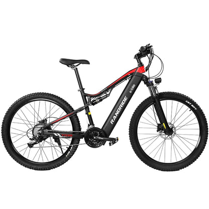 RANDRIDE YG90 mountain electric bike 1000W 17Ah hydraulic front fork 21gears EMTB adult full suspension