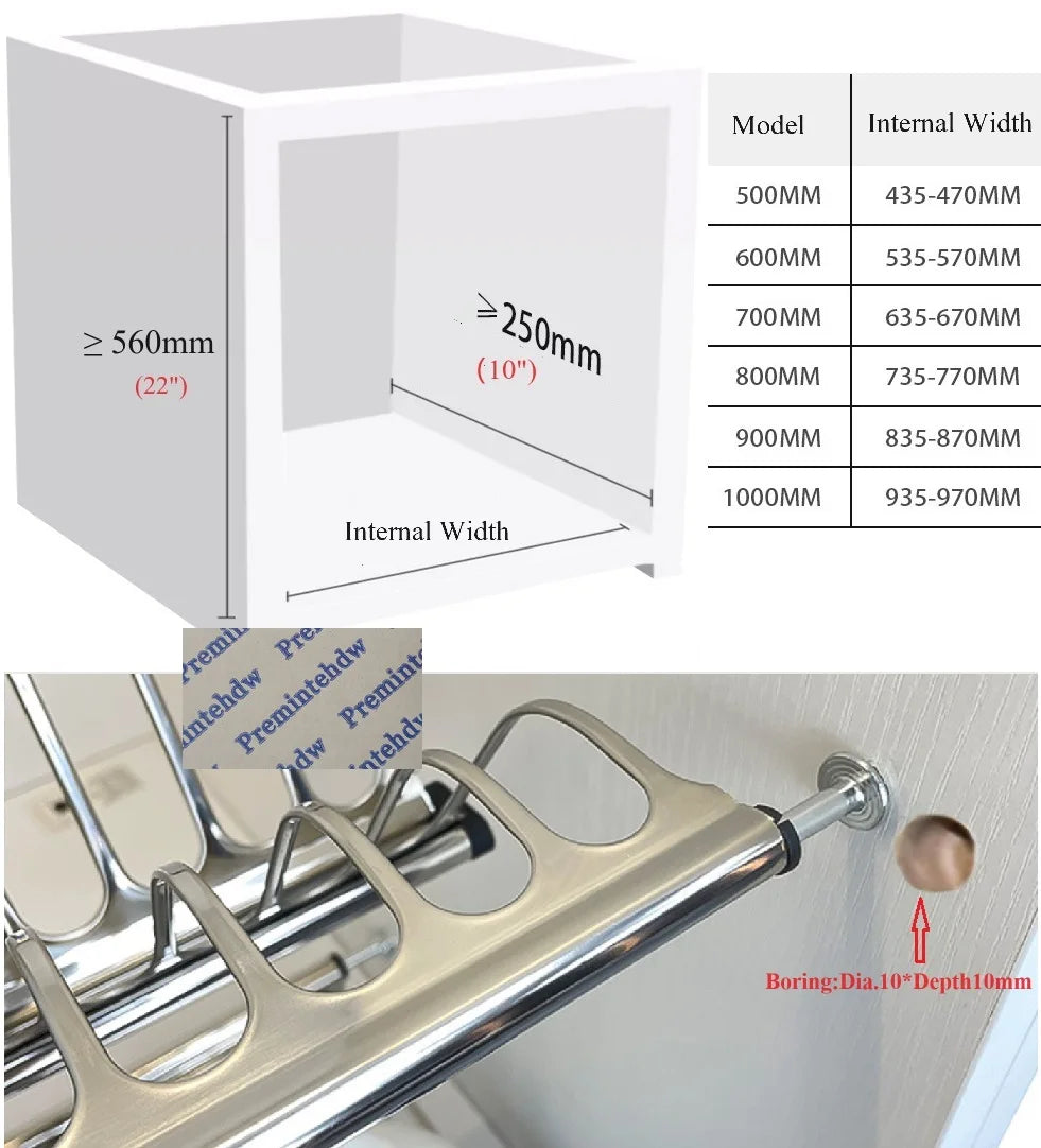 1Set Stainless Steel 2 Tiers Dish Rack With Drip Collecting Tray Kitchen Cupboard Plate Storage Drying