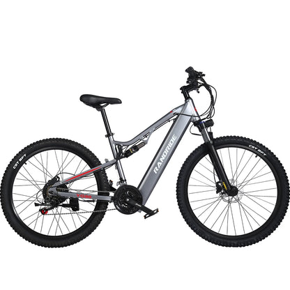 RANDRIDE YG90 mountain electric bike 1000W 17Ah hydraulic front fork 21gears EMTB adult full suspension