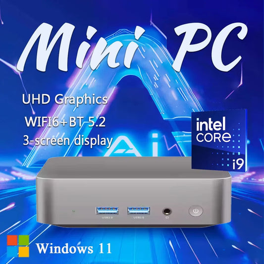 Mini PC Windows 11 Pro Intel Core i9 8950HK 16GB DDR4  1TB SSD PC Gamer Computer Dual WIFI 6 BT5.2 4K HD Mini Gaming Pc Desktop