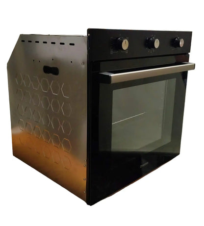 ELECSAN socket/integration oven, size XXL 76 litres, black COLOR, with ventilation.