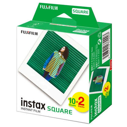 Instax Square film. 20 photographs. Double Pack. (10 + 10) Compatible with Instax Square cameras and printers. Fujifilm