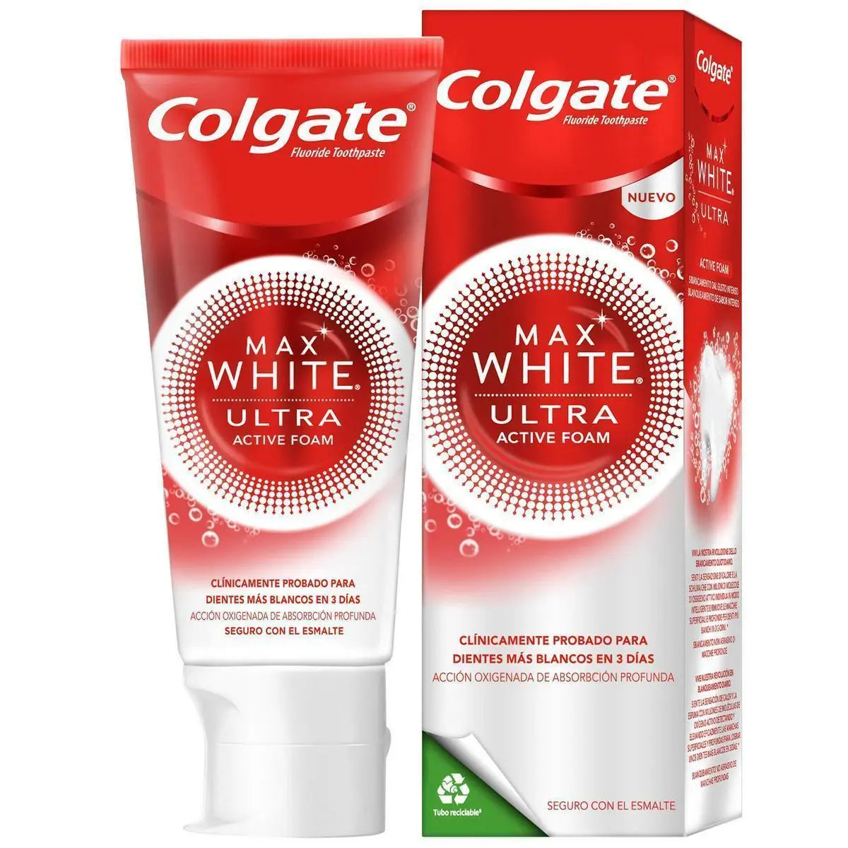 Whitening Colgate Pack: Max White Ultra 50ml and whitening serum Overnight | White teeth in 3 days. Whiten while you sleep for a beaming smile.