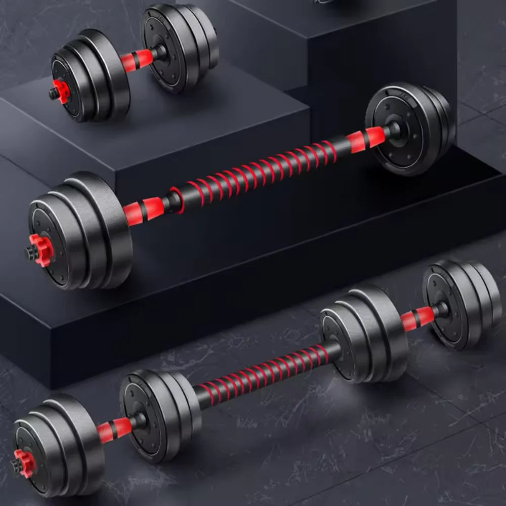 15KG-20KG-30KG adjustable 2-in-1 bars multi-function dumbbell (optional KETTLEBELL piece)