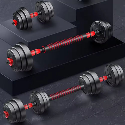 15KG-20KG-30KG adjustable 2-in-1 bars multi-function dumbbell (optional KETTLEBELL piece)