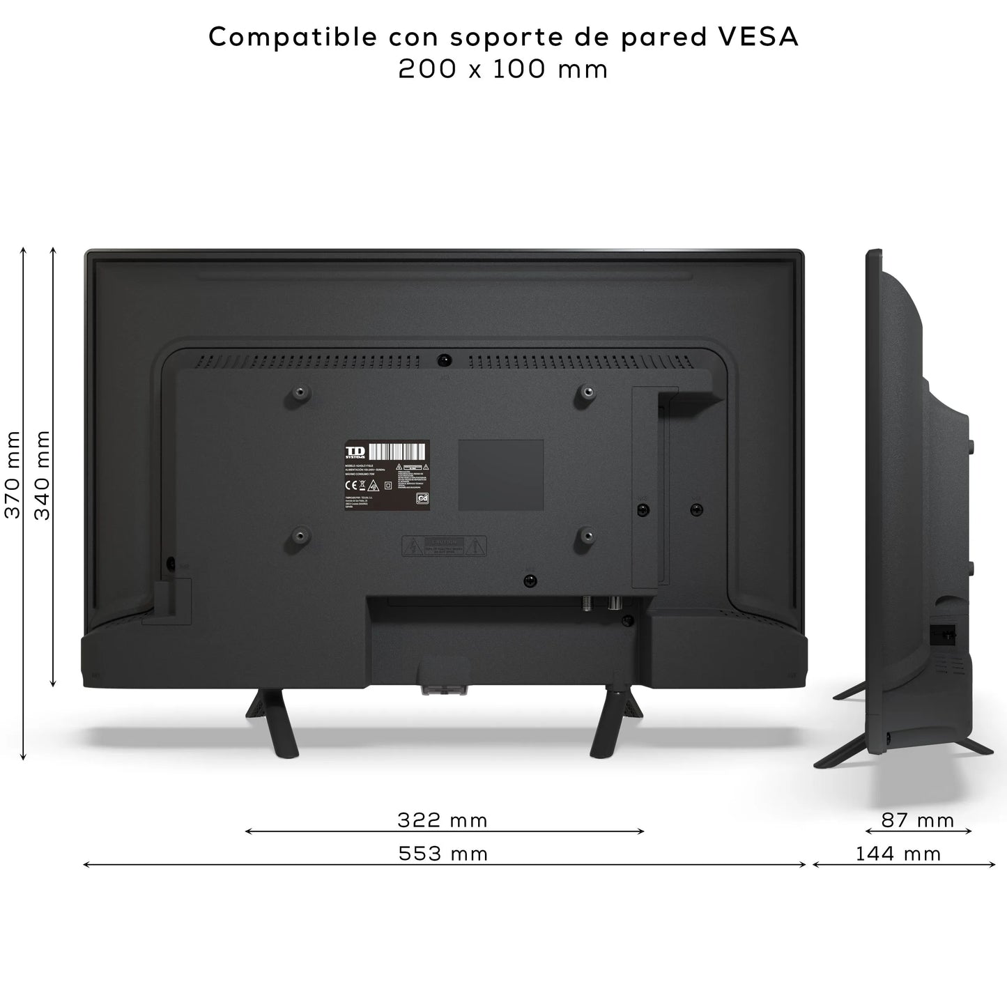 Smart TV 24 inch HD Hey Google Official Assistant with voice control. Android TV 11 - TD Systems K24DLC19GLE