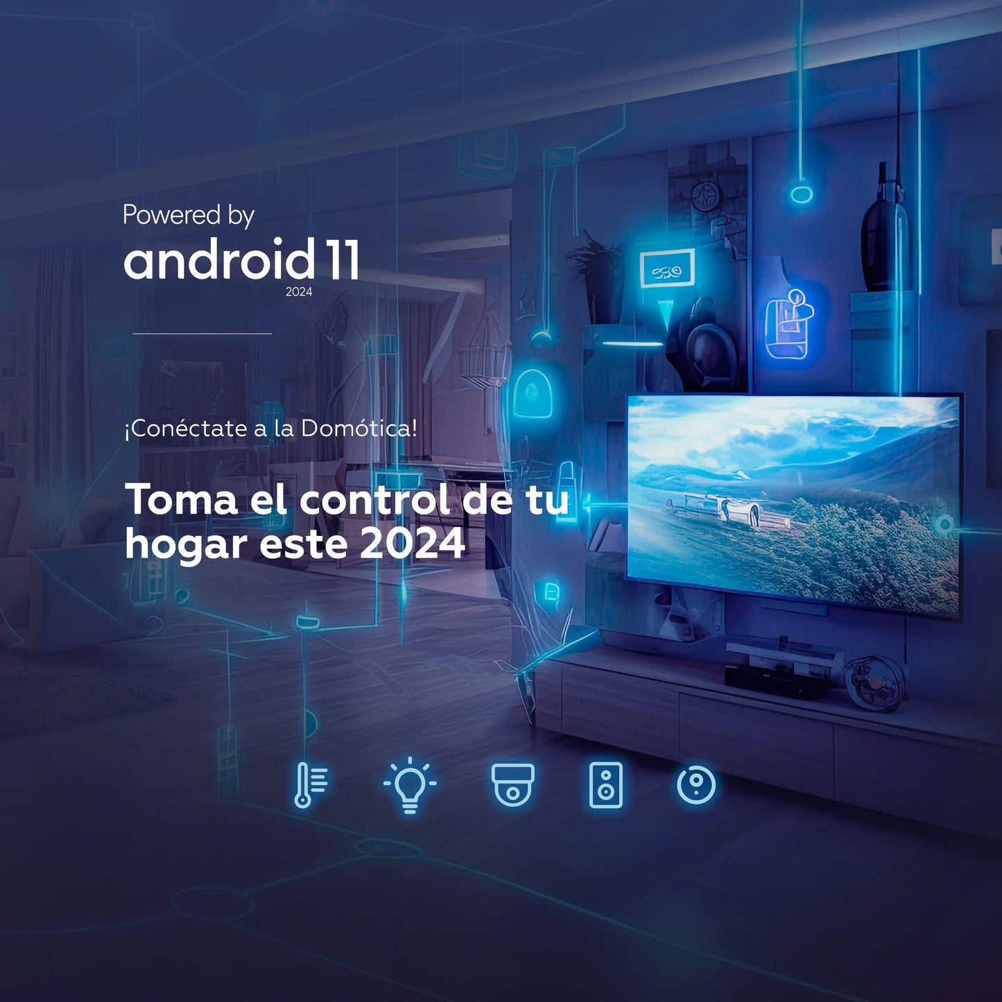 Smart TV 24 inch HD Hey Google Official Assistant with voice control. Android TV 11 - TD Systems K24DLC19GLE