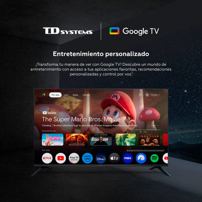 Smart TV 24 inch HD Hey Google Official Assistant with voice control. Android TV 11 - TD Systems K24DLC19GLE