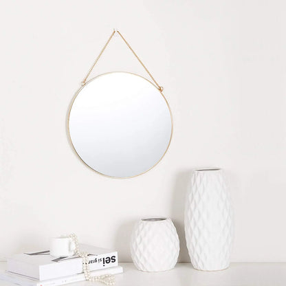 Gift Decor-24CM Golden Metal Mirror Hexagonal Wall Mirror