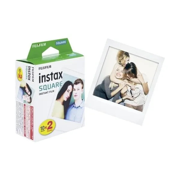 Instax Square film. 20 photographs. Double Pack. (10 + 10) Compatible with Instax Square cameras and printers. Fujifilm