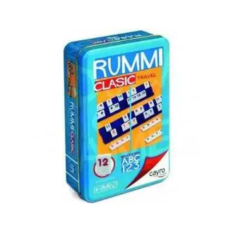 Rummi Travel en caja metálica 12x19cm - Juego de mesa Cayro