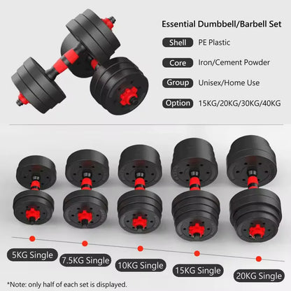 15KG-20KG-30KG adjustable 2-in-1 bars multi-function dumbbell (optional KETTLEBELL piece)