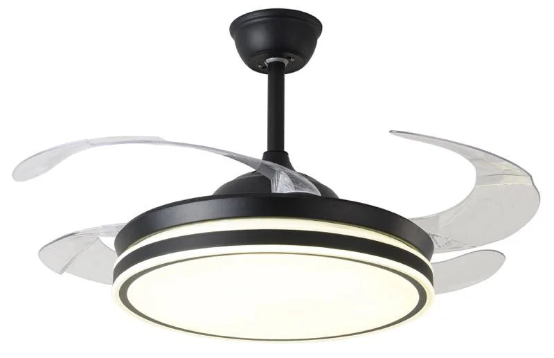 Ceiling fan with DC Motor and drop-down blades with Led light 36W-brand BEL AIR HOME-quiet and efficient-remote Control included-Ideal for bedrooms and dining rooms