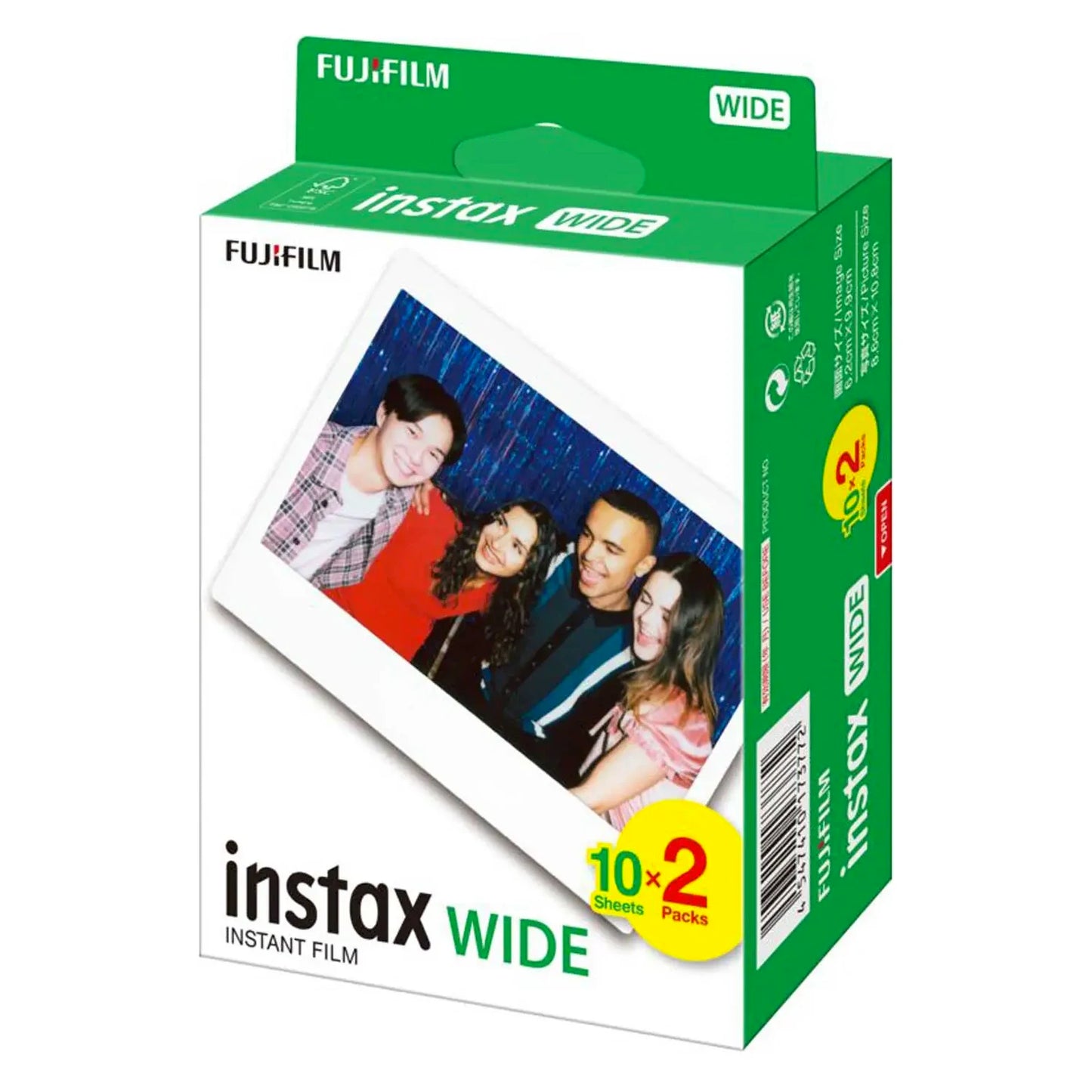 INSTAX WIDE Fujifilm film. 20 photographs (2 packs of 10 photos)