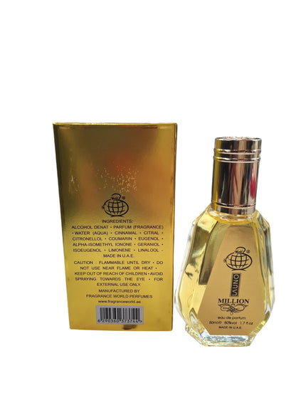 50 ml One Million One Man Arabic Perfume, Sweet Male Fragrance, Unique, sensual, sexy, 50 ml Small Man Colony New