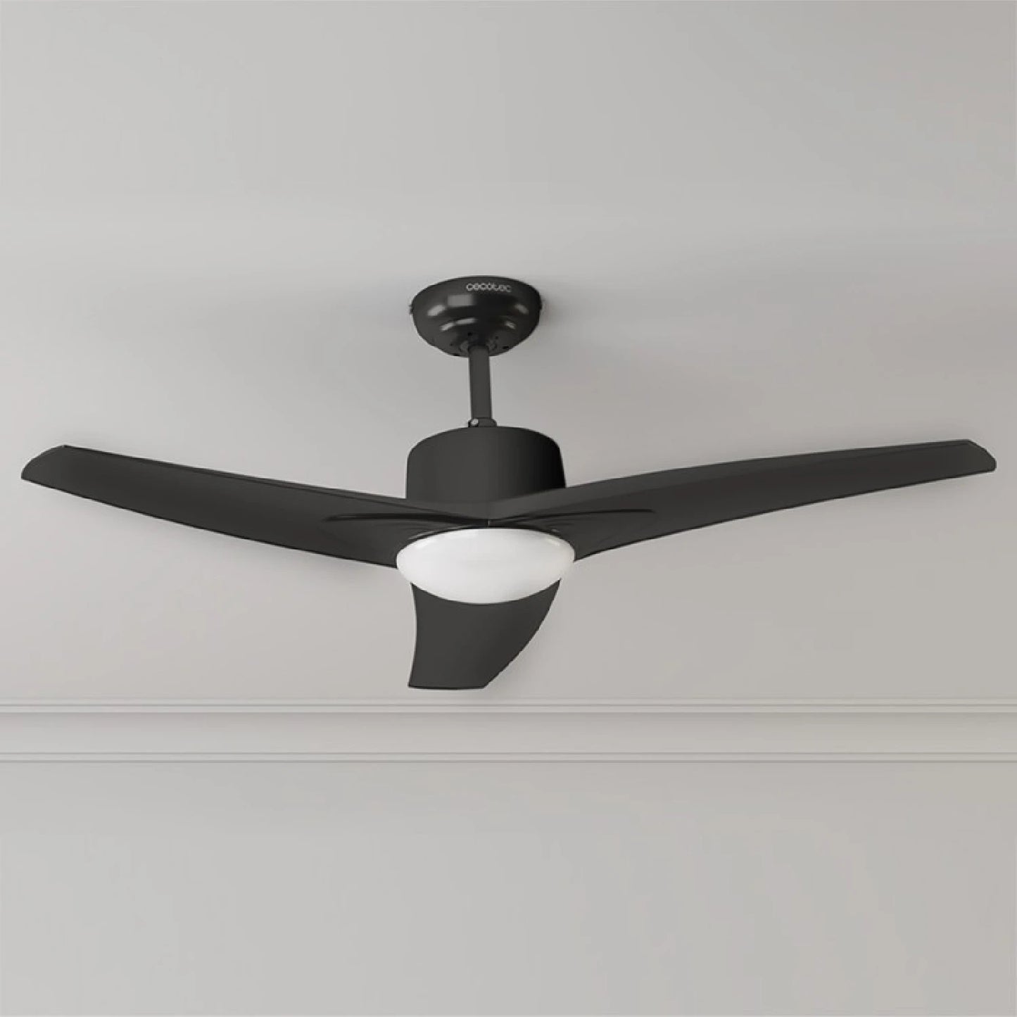 Ceiling fan with remote control, timer and LED light EnergySilence Aero 470. 49 W, 106 cm diameter, 3 blades, 3 speeds, winter function, Marengo Gray