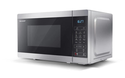 SHARP YC-MG02ES microwave oven 20 litres, grill function, defrost program, 11 power levels, timer function, turntable included