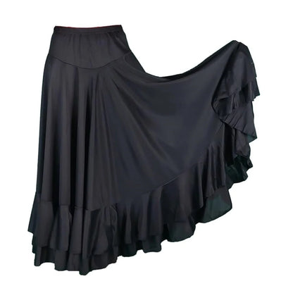 Professional Dance Flamingo or Sevillanas Women Skirt Double Ruffle Skirt in 6 Colors Available Skirt