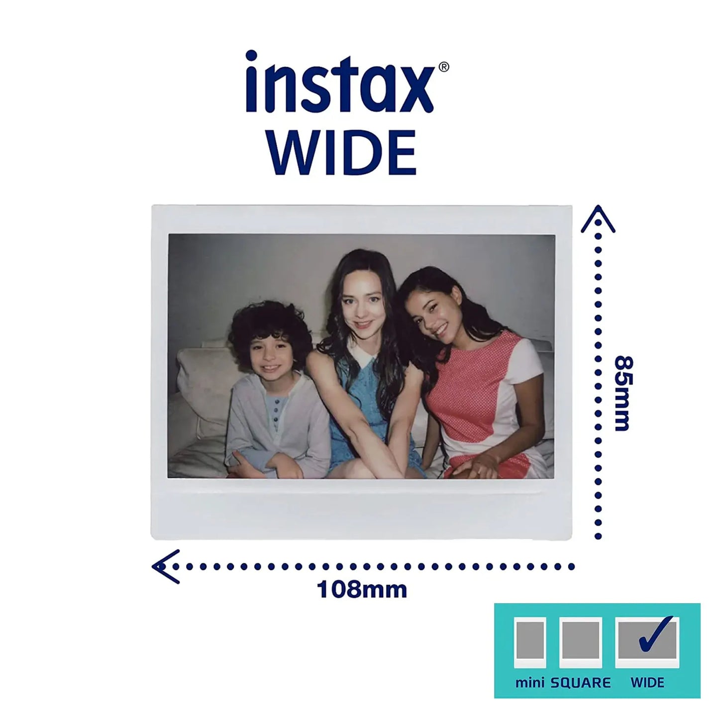 INSTAX WIDE Fujifilm film. 20 photographs (2 packs of 10 photos)