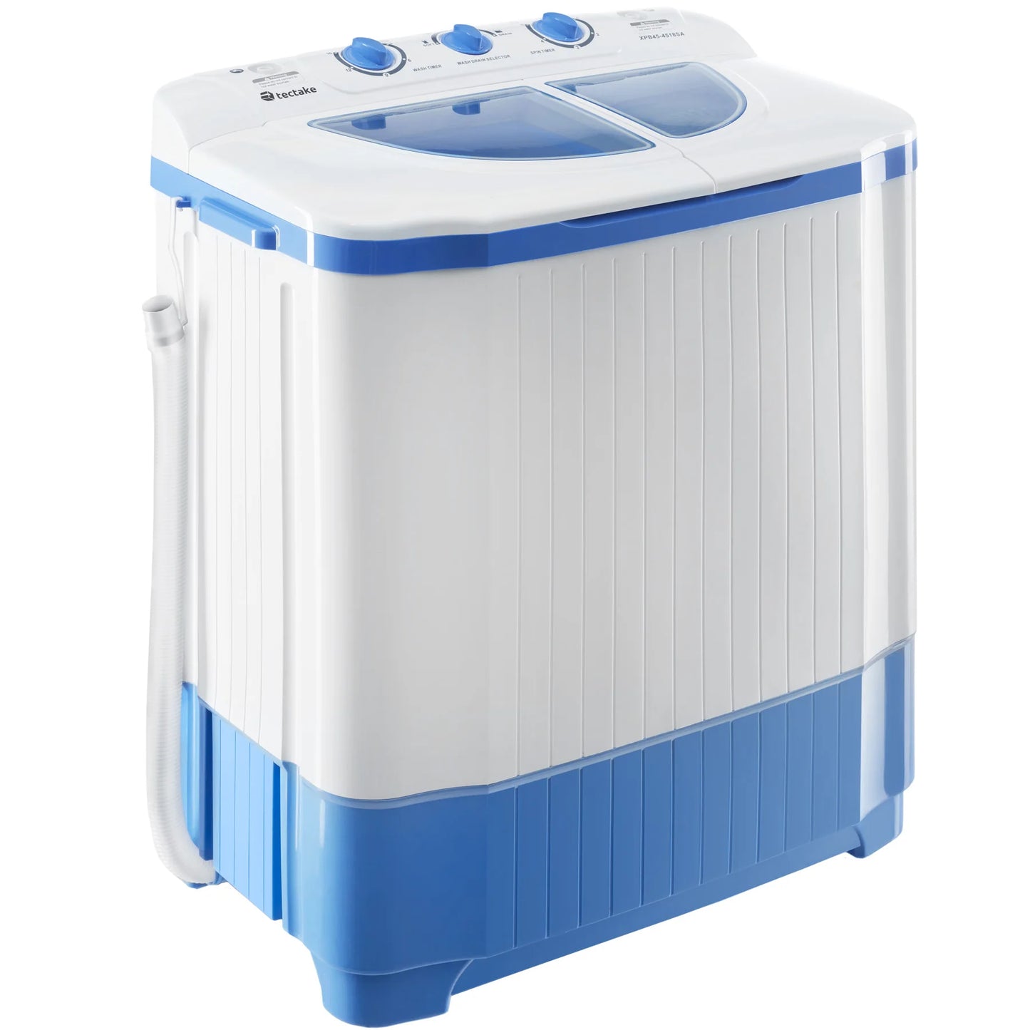 Tectake 4,5 kg Portable mini Washing Machine with Centrifuge, Top Load, Energy Saving, Portable mini Washing Machine for camping, Caravans, Home, camping Washing Machine, 2 in 1 lava and centrifuge, manageable, practical and