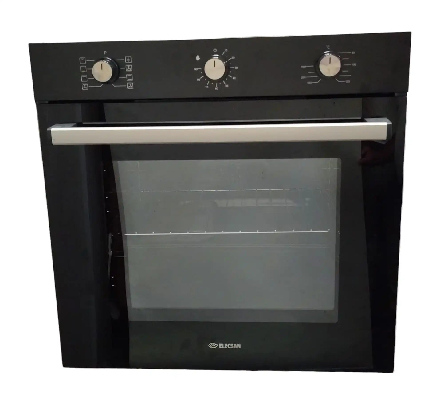 ELECSAN socket/integration oven, size XXL 76 litres, black COLOR, with ventilation.