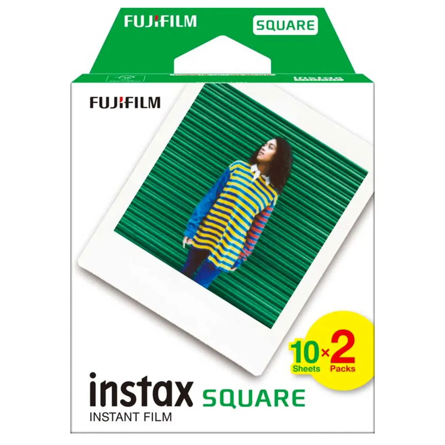 Instax Square film. 20 photographs. Double Pack. (10 + 10) Compatible with Instax Square cameras and printers. Fujifilm