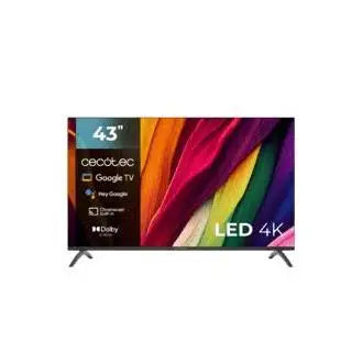 Cecotec Smart TV LED 43 inch A4 Series ALU40043S 4K UHD Google TV Dolby Audio HDMI 2.1 USB 3.0 HDR10 16 Gb ROM Google Voice Assitant Chromecast