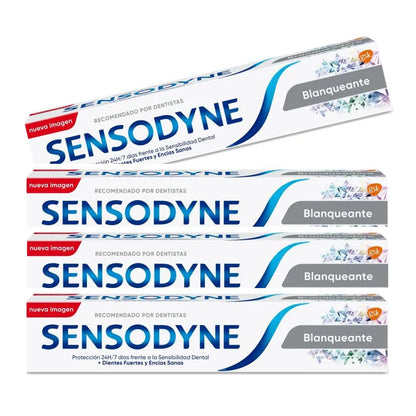 4x75 ml Whitening Sensodyne Pack/Sensitivity & Gums/Readens & Protects/Protects & Whitening/Sensitivities/Fluorine Toothpaste, relief for sensitive teeth and improving gum health