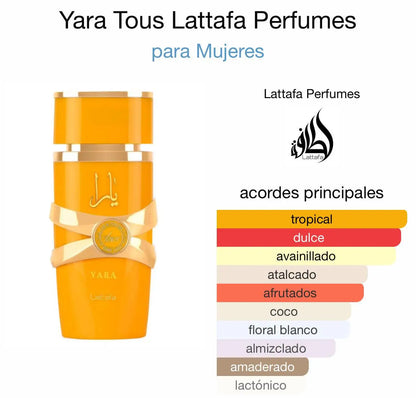 Yara Tous 100 ml Lattafa Perfumes woman sweet tropical woman