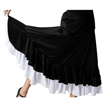 Professional Dance Flamingo or Sevillanas Women Skirt Double Ruffle Skirt in 6 Colors Available Skirt