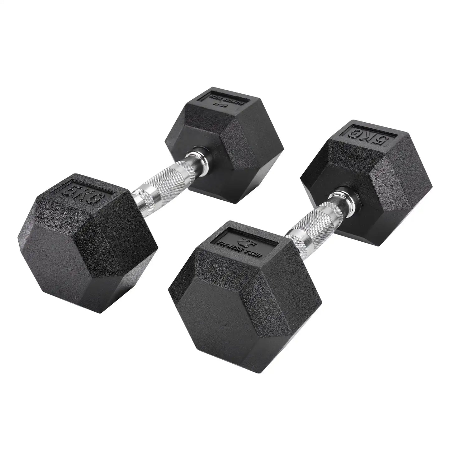 Fitness Tech hex dumbbell 2,5-40 kg / Set 2 pcs free weight