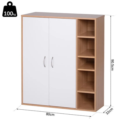 HOMCOM Wardrobe Cabinet Console Wardrobe Low Furniture organizer Storage Multipurpose with number doors and Shelves Adjustable