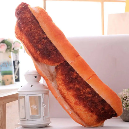 Simulational Bread Plush Pillow Creative Food Plush Toy Funny Fastfood Nap Pillow Cushion Home Decor Kids Toy Birthday Gift