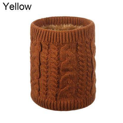 Hot Soft Unisex Brushed Knit Neck Warmer Circle Loop Snood Shawl Thicken Scarf Collar Cowl Go Out Wrap Winter Warm Accessories