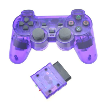 Transparent Color  Wireless Gamepad For Sony PS2  2.4G Vibration Joystick Blutooth Controller For Playstation 2 Joypad