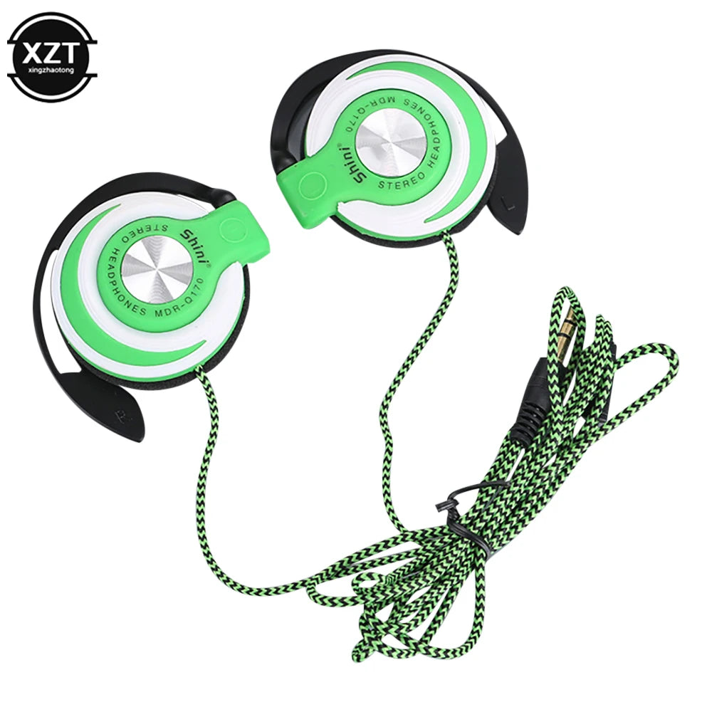 SN Q140 3.5mm Wired Headphones HIFI Heavy Bass Headset Over-ear Adjustable Ear Hook Earphone Music Earphone For Phone Laptop MP3