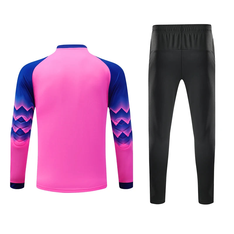 2021 Nuevo uniforme de entrenamiento de fútbol para hombres, uniforme de portero, conjunto de camiseta de fútbol para niños, camisa protectora de esponja de manga larga, pantalones