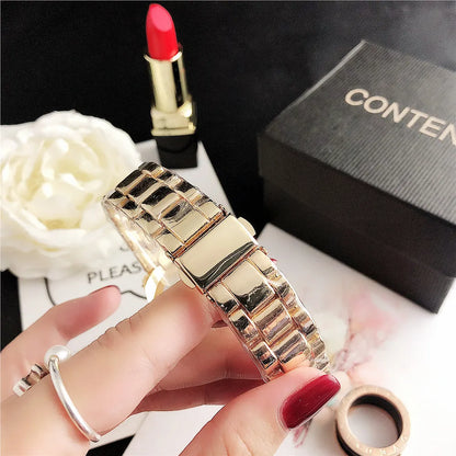 New Creative Watch Women Watches Luxury Rose Gold Quartz Ladies Watches Stainless Steel Bracelets Wristwatches Reloj Mujer