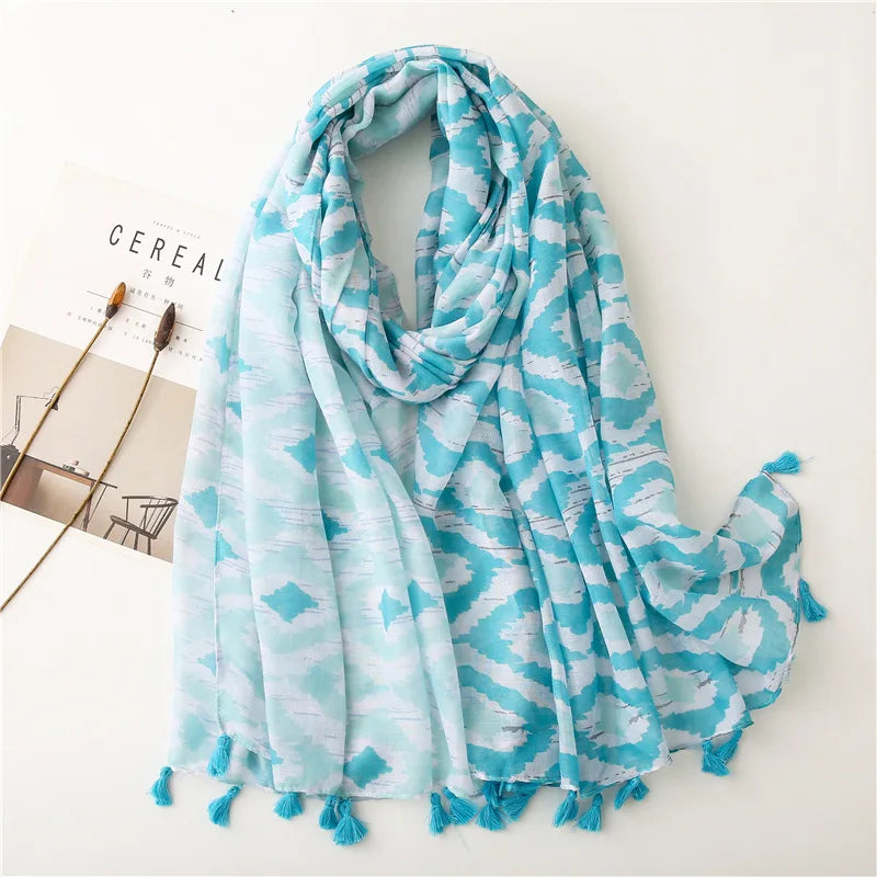 90*180cm Fashion high-grade flowers Cotton and linen female Polyester scarf printing gift custom national wind shawl beach towel