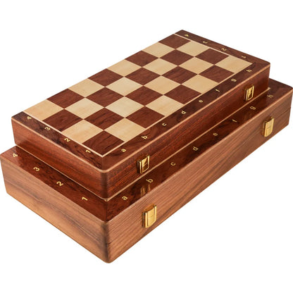 Chess Set Top Grade Wooden Folding Big Traditional Classic Handwork Solid Wood Pieces Walnut Chessboard Children Gift Board Game