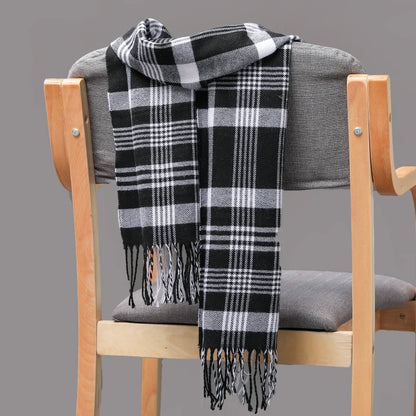 185*35cm outdoor Plaid Winter Scarf Women men unisex shalw Warm wrap muffler muffler Fashion Cashmere hijab pashmina tassels