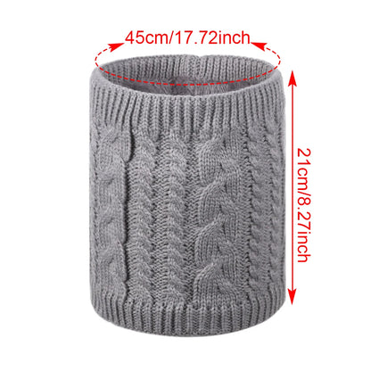 Hot Soft Unisex Brushed Knit Neck Warmer Circle Loop Snood Shawl Thicken Scarf Collar Cowl Go Out Wrap Winter Warm Accessories