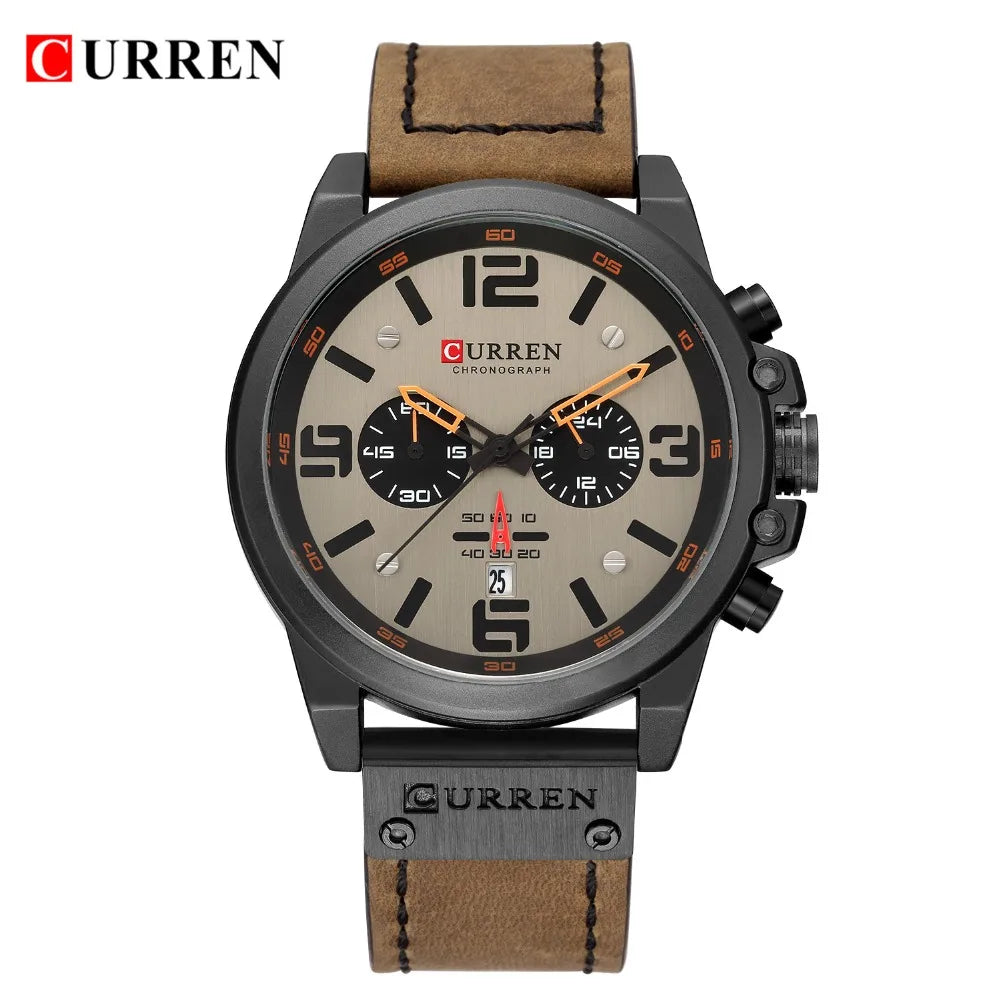 Watch For Men Top Brand Luxury CURREN Fashion Leather Quartz Men Watches Date Business Sport Male Wristwatch Clock Montre Homme