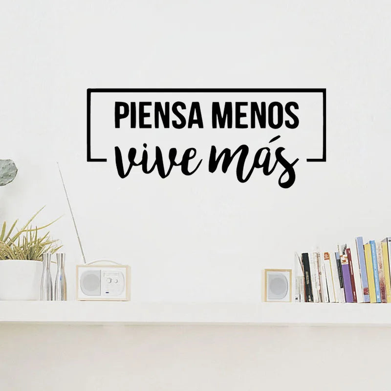 Positive Spanish Phrase Wall Sticker Life Dreams Wall Decals Home Decor Vinyl Art Murals Wallpaper Poster Bedroom Decoration