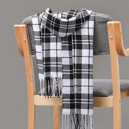 185*35cm outdoor Plaid Winter Scarf Women men unisex shalw Warm wrap muffler muffler Fashion Cashmere hijab pashmina tassels