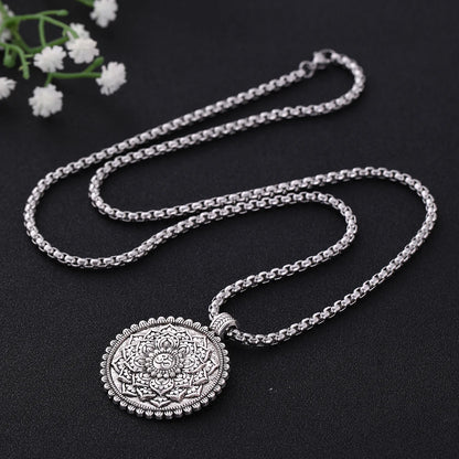 My Shape Viking Necklaces Flower of Life Dome Sacred Geometry Women Om Yoga Chakra Pendant Mandala Fashion Choker Jewelry