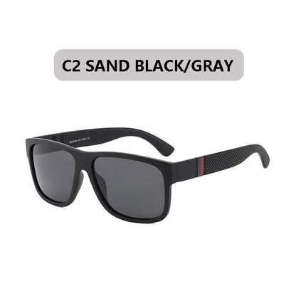 Fashion Square Polarized Sunglasses Men Vintage Plastic Male Sun Glasses Women Stylish Black Sport Shades UV400