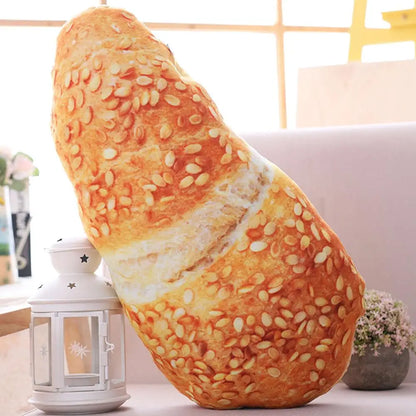 Simulational Bread Plush Pillow Creative Food Plush Toy Funny Fastfood Nap Pillow Cushion Home Decor Kids Toy Birthday Gift