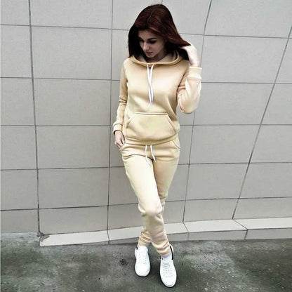 Casual Sweatshirt Ladies Sweat Suit Jogging Set Elegant Women Set Hoodies Sports Tops Pants Run Tracksuit Hot Sale